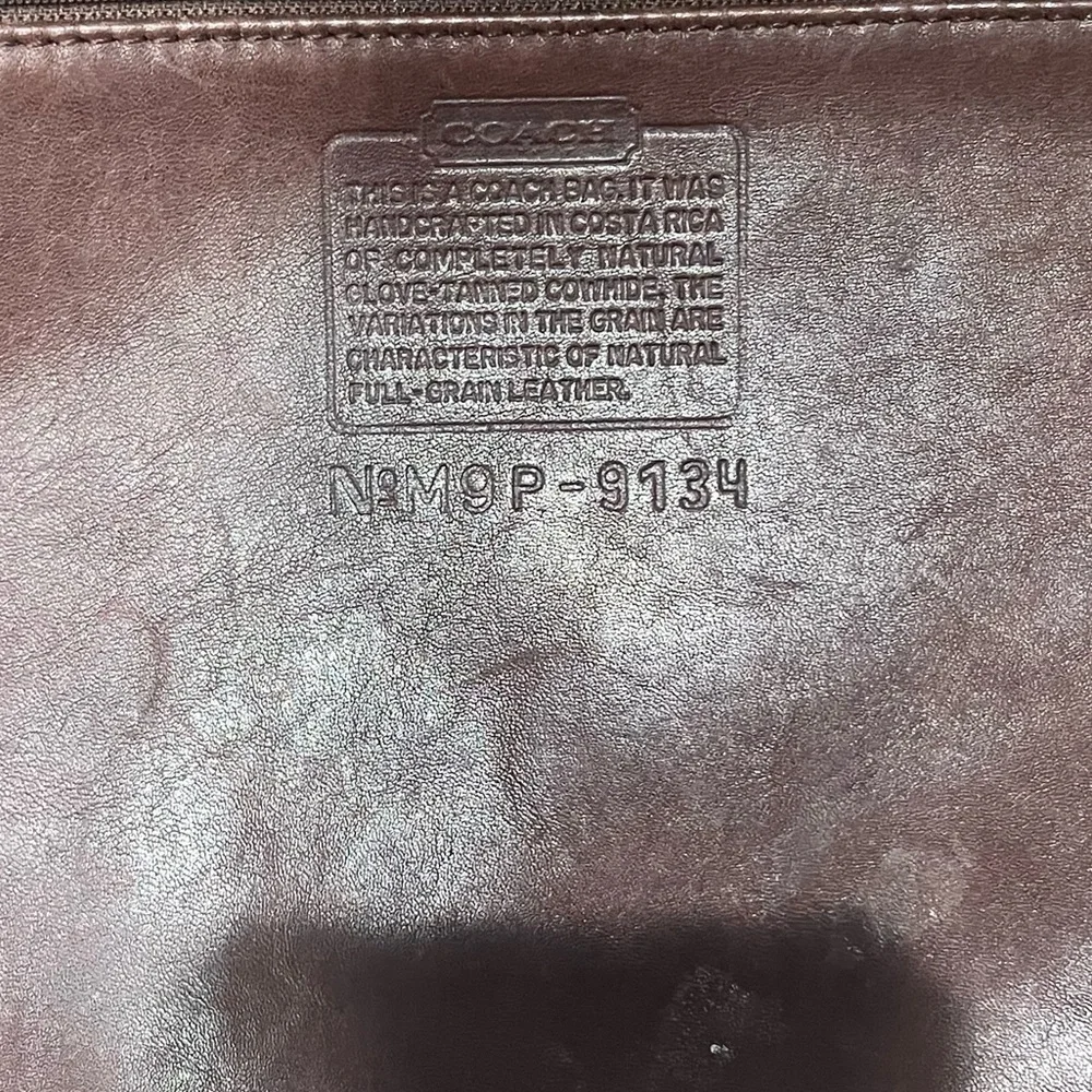 Vintage Coach Dark Brown Leather Bag Hippie Flap m9p-9134 bag
